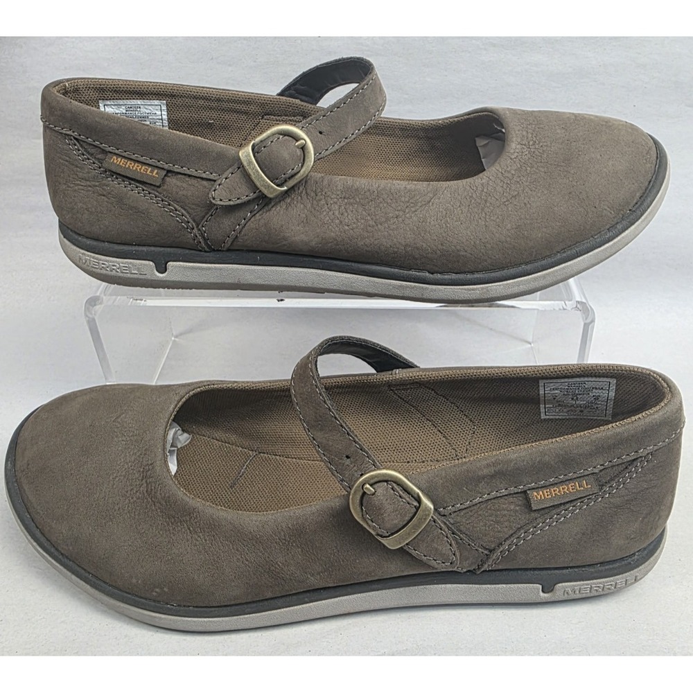 Merrell (Sz 9) Performance Footwear Women's Brown Shoes Mary Jane Nubuck